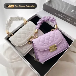 حقيبة كتف كورية مرصعة بالألماس - Korean diamond studded shoulder bag
