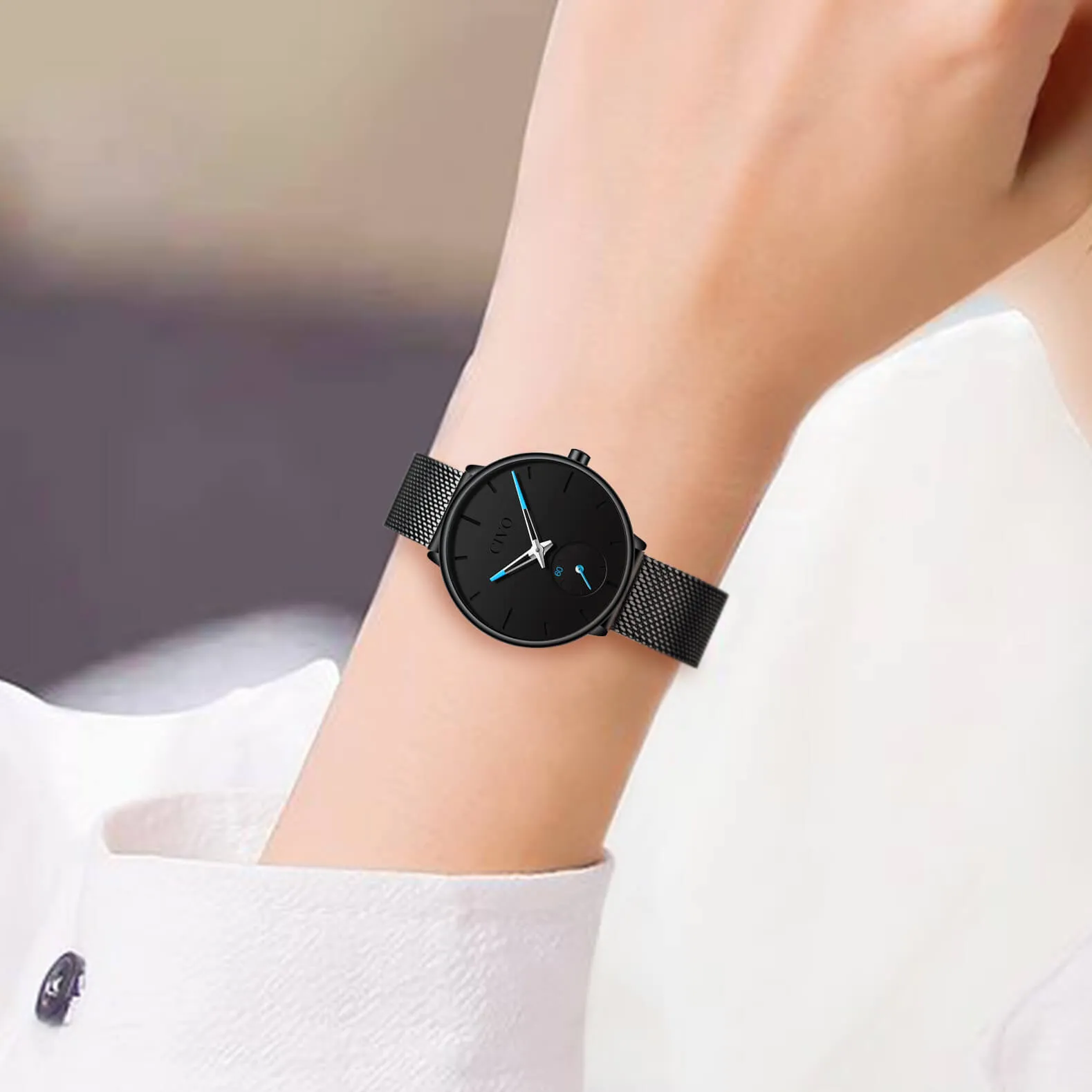 0124C | Quartz Women Watch | Mesh Band