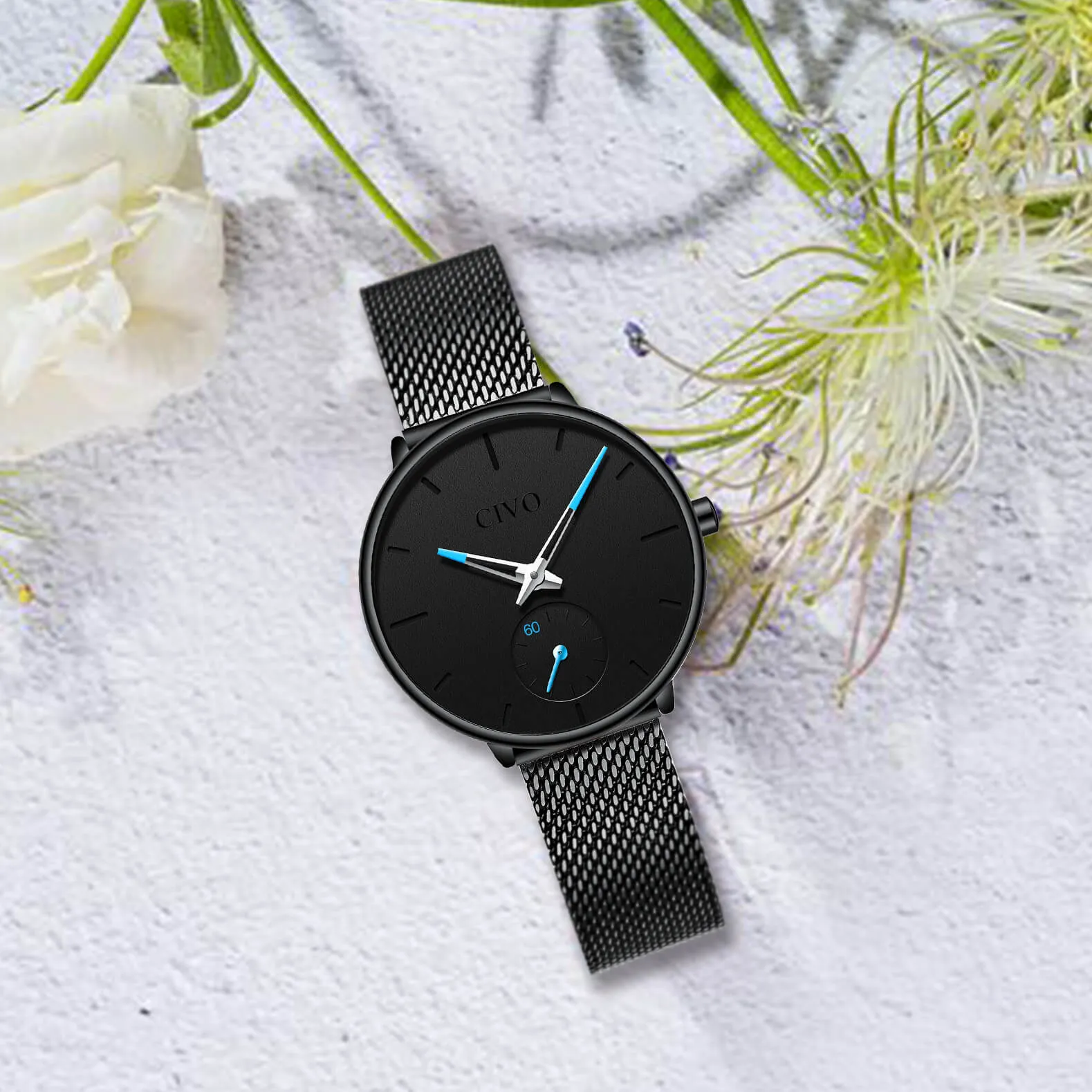 0124C | Quartz Women Watch | Mesh Band