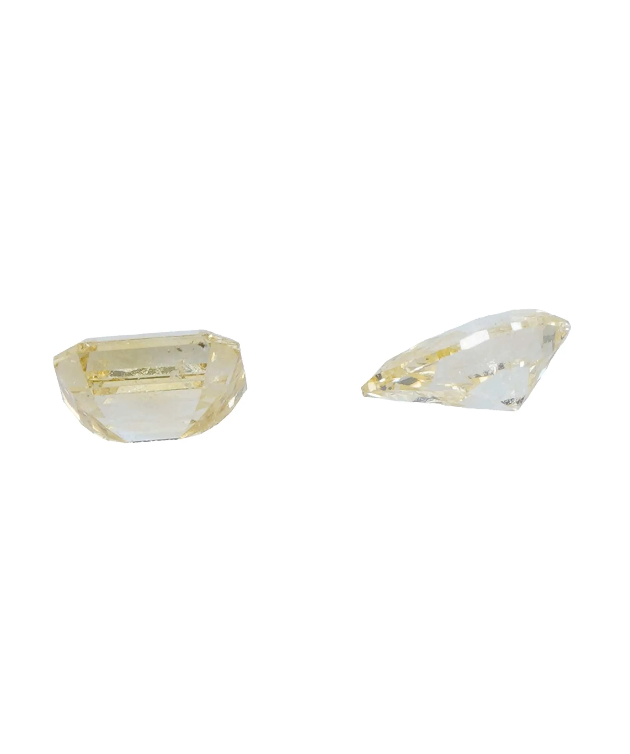 0.55 ct PEAR & EMERALD NATURAL FANCY YELLOW DIAMOND SET OF 2 ANL-S20-41