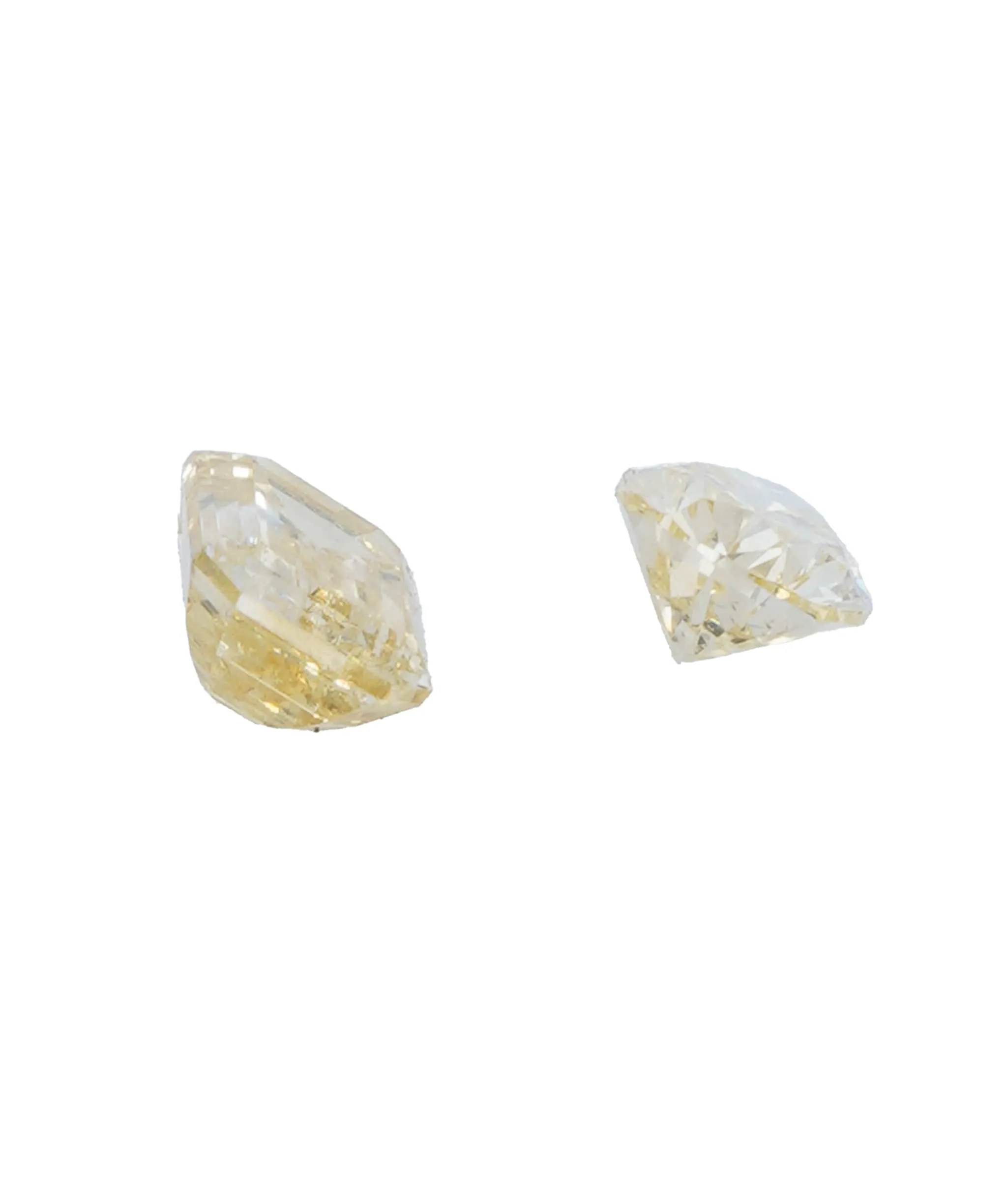 0.55 ct PEAR & EMERALD NATURAL FANCY YELLOW DIAMOND SET OF 2 ANL-S20-41