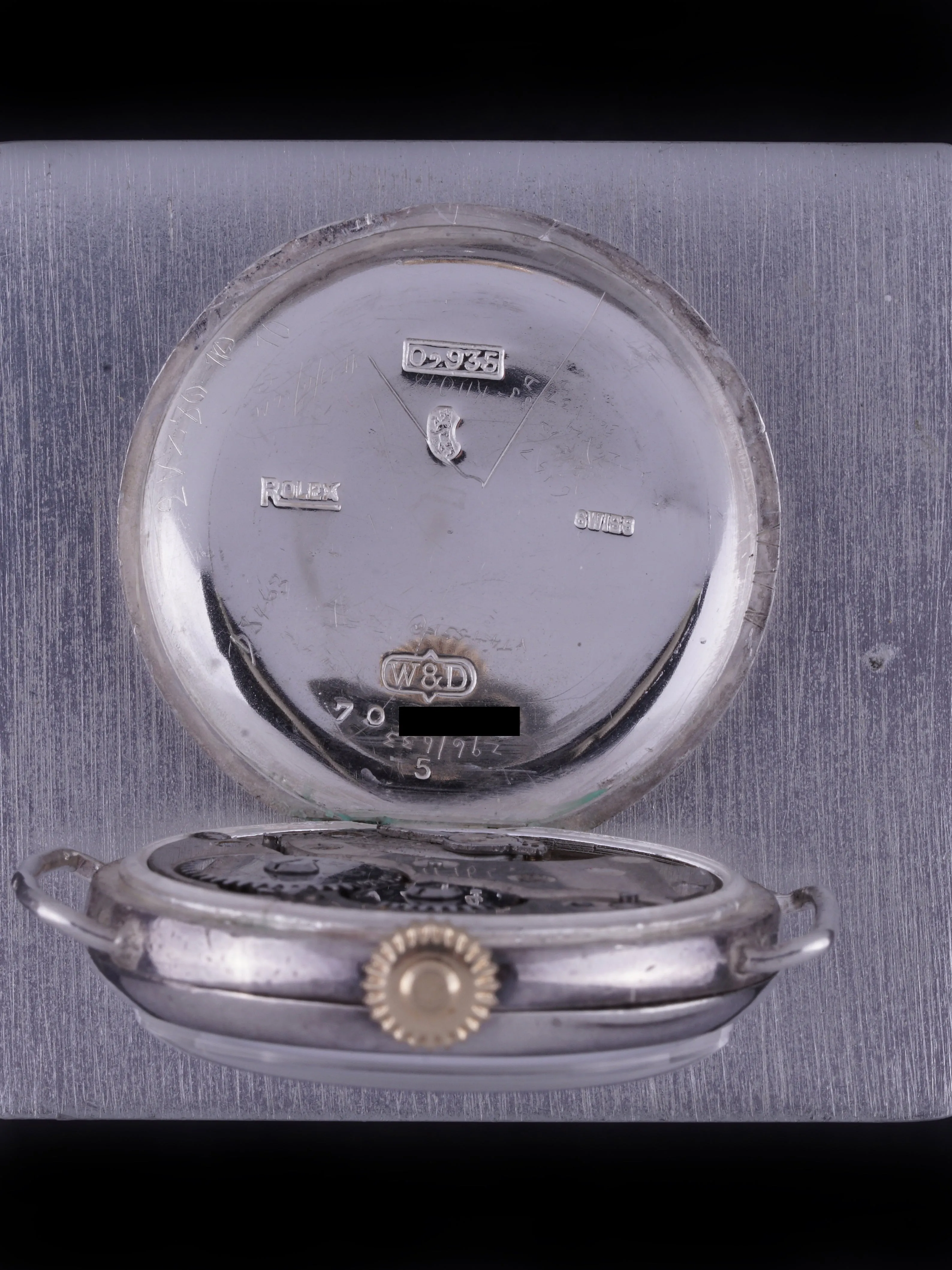 1918 Rolex Sterling Silver Officer Trench Watch