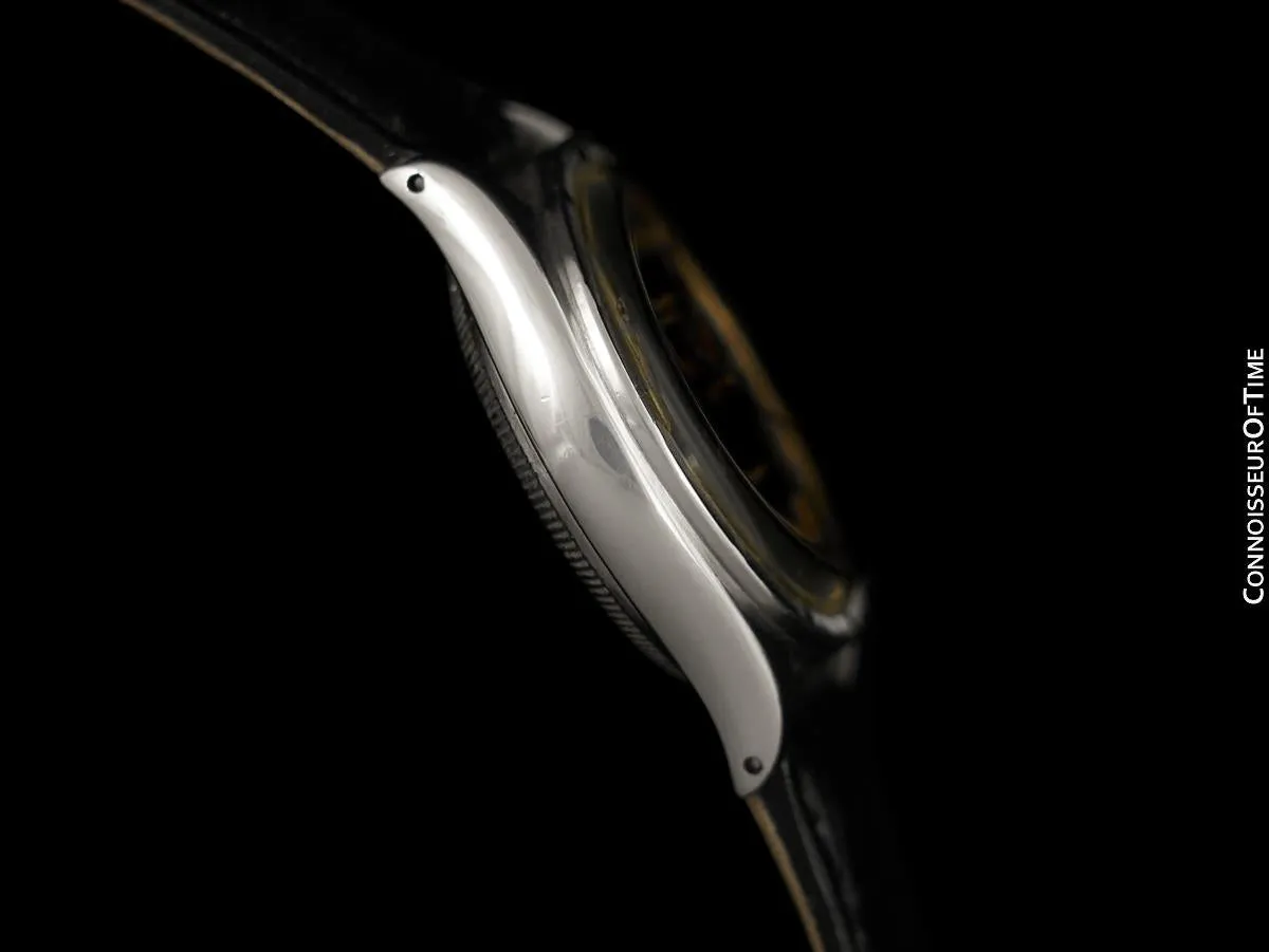 1952 Rolex Oyster Perpetual Ovettone Vintage Mens Oyster Perpetual Ref. 6103 Watch - Stainless Steel