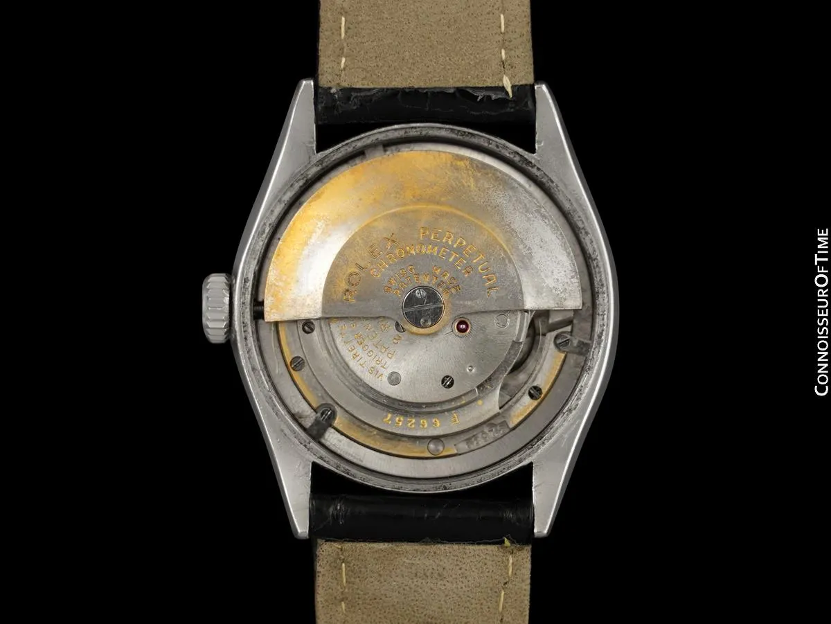 1952 Rolex Oyster Perpetual Ovettone Vintage Mens Oyster Perpetual Ref. 6103 Watch - Stainless Steel