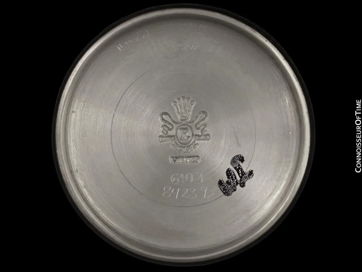 1952 Rolex Oyster Perpetual Ovettone Vintage Mens Oyster Perpetual Ref. 6103 Watch - Stainless Steel