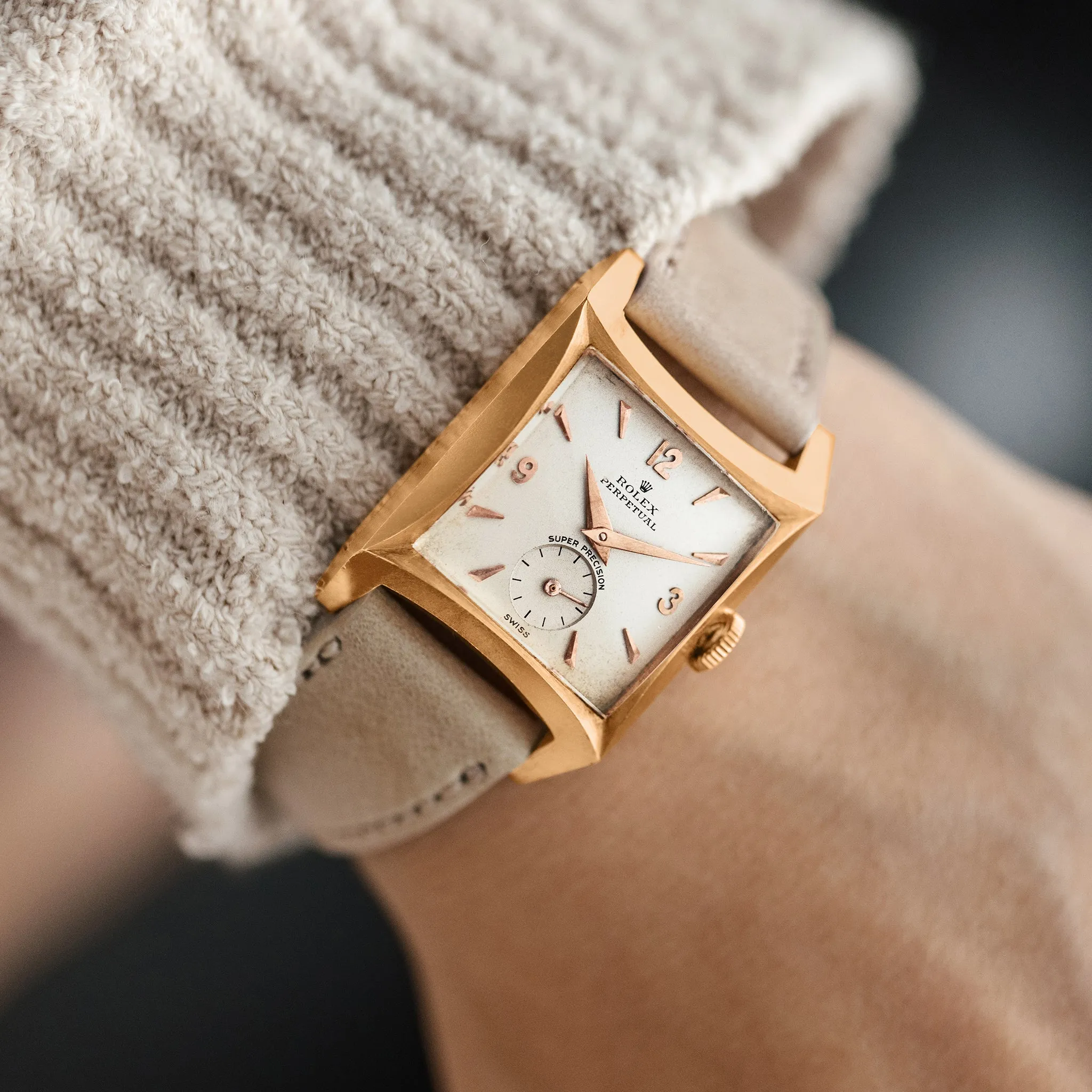 1952 Rolex Perpetual Super Precision Ref. 8126 In 18k Pink Gold