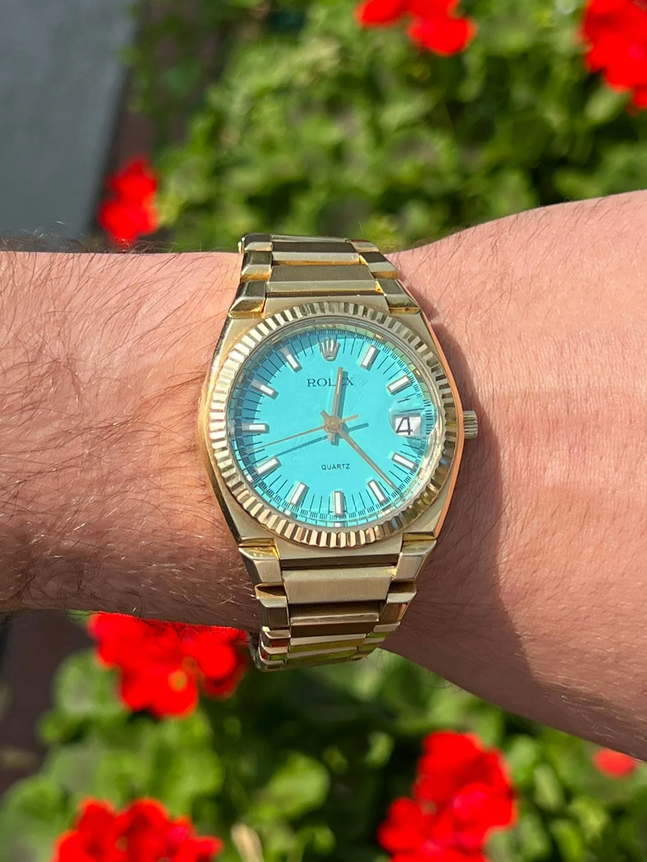 1971 Rolex Texano Datejust ref 5100 39mm Turquoise
