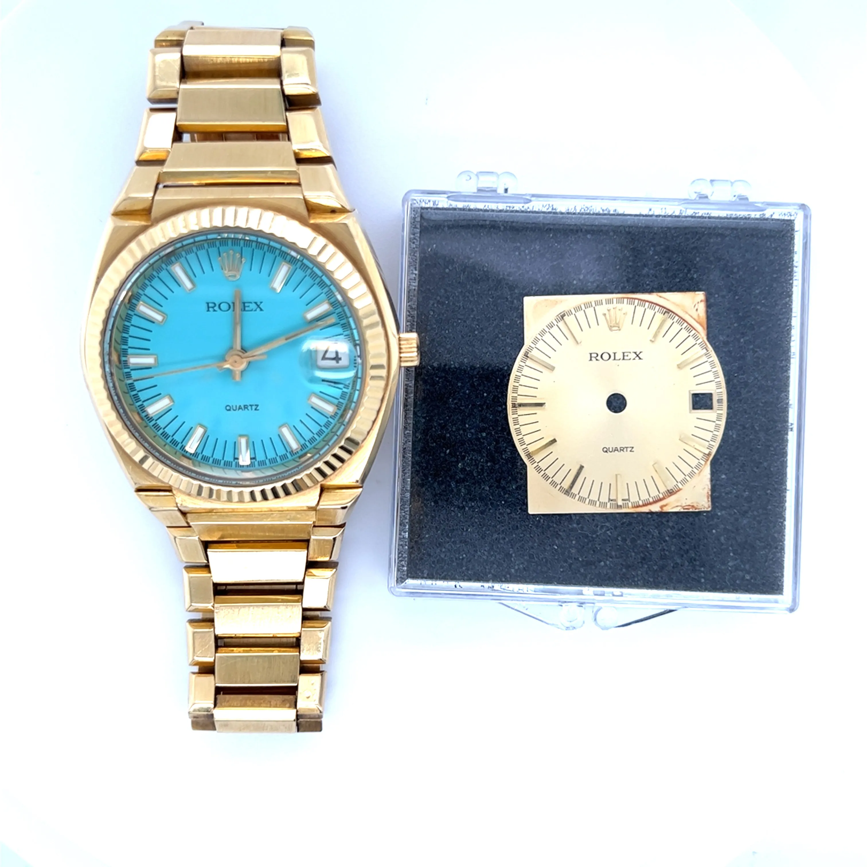1971 Rolex Texano Datejust ref 5100 39mm Turquoise