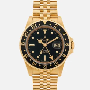 1986 Rolex GMT-Master Ref. 16758 In 18k Yellow Gold