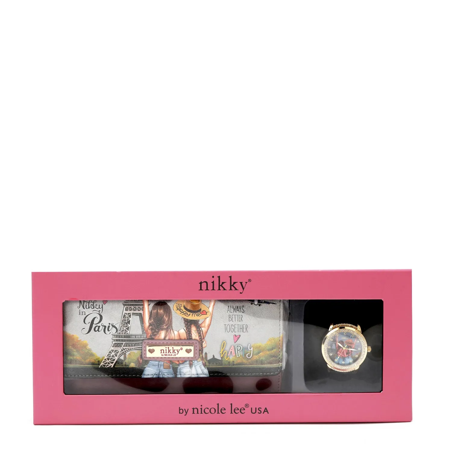 2 PC SET ACCESSORY SET (TRIFOLD WALLET & WATCH)