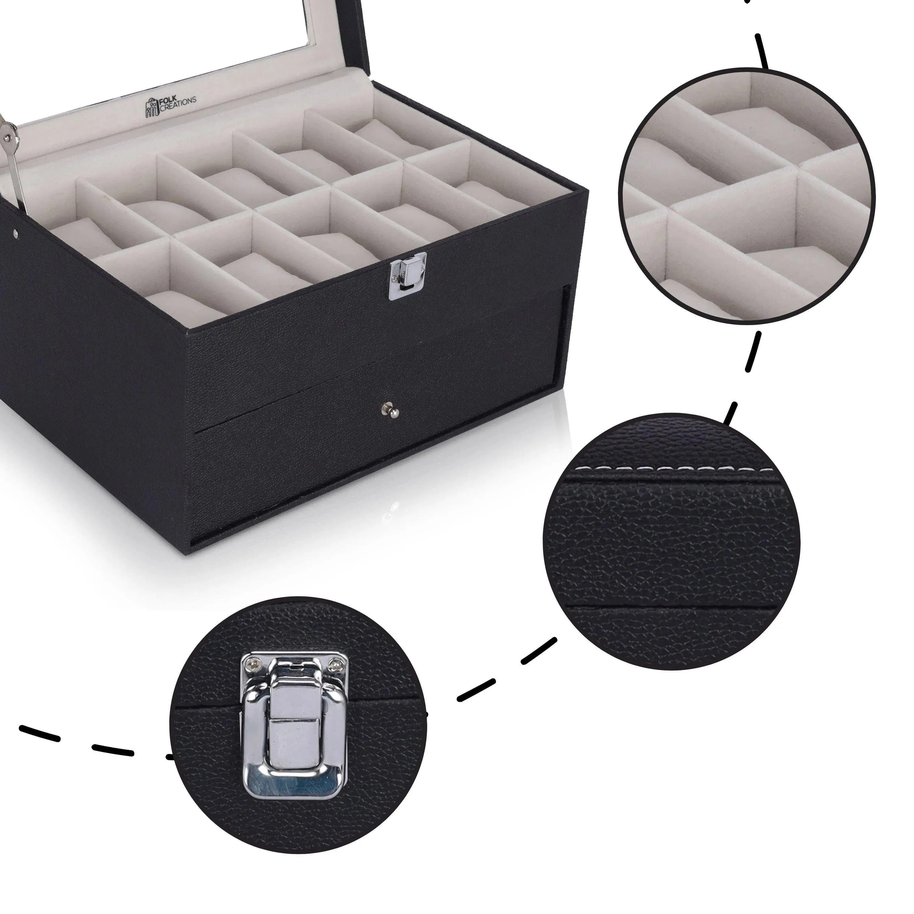20 Slots Watch Organizer Box