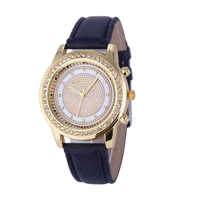 2016 New Women Bracelet Wristwatch ladies Crystal Geneva Watches Fashion Stainless Steel Quartz Wristwatches Relojes Mujer