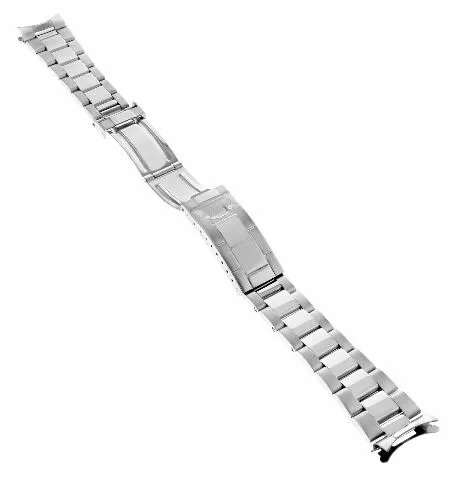 20MM OYSTER WATCH BAND BRACELET FOR ROLEX EXPLORER SHINY CENTER FLIP LOCK STEEL
