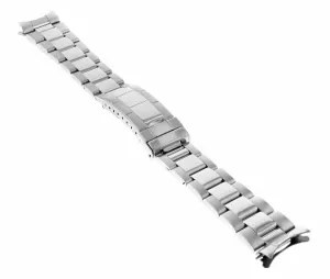 20MM OYSTER WATCH BAND BRACELET FOR ROLEX EXPLORER SHINY CENTER FLIP LOCK STEEL