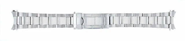 20MM OYSTER WATCH BAND BRACELET FOR ROLEX EXPLORER SHINY CENTER FLIP LOCK STEEL