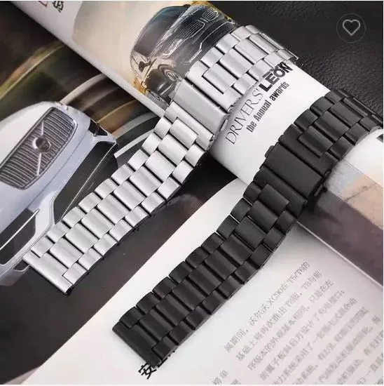 22MM ROLEX STYLE STAINLESS STEEL CHAIN STRAPS FOR SAMSUNG WATCH 46MM, S3, WATCH 3, S3 FRONTIER