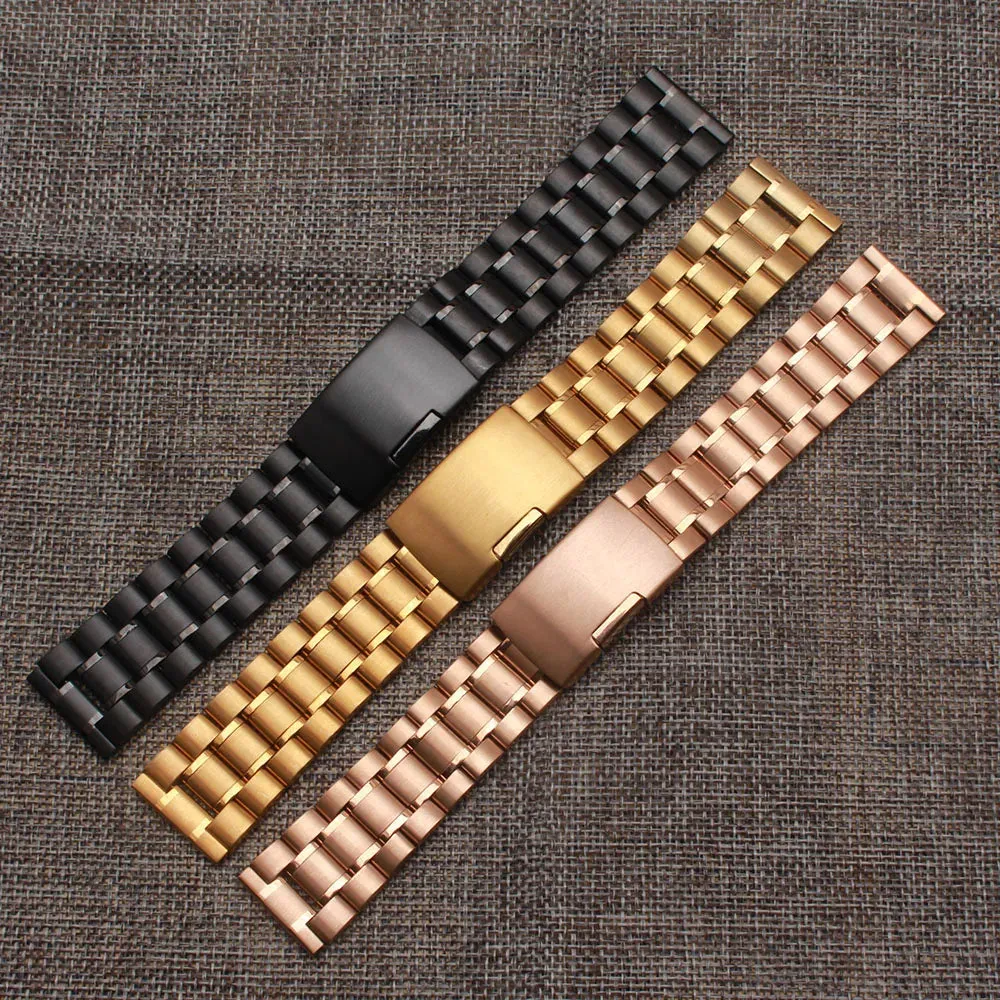 22MM ROLEX STYLE STAINLESS STEEL CHAIN STRAPS HAYLOU WATCH RS3, GS, GST LITE, GST, SOLAR