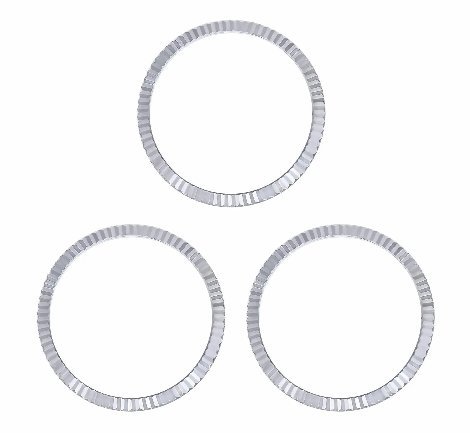 3 FLUTED BEZEL FOR 34MM ROLEX DATE AIRKING 1500 5500 STAINLESS STEEL TOP QUALITY