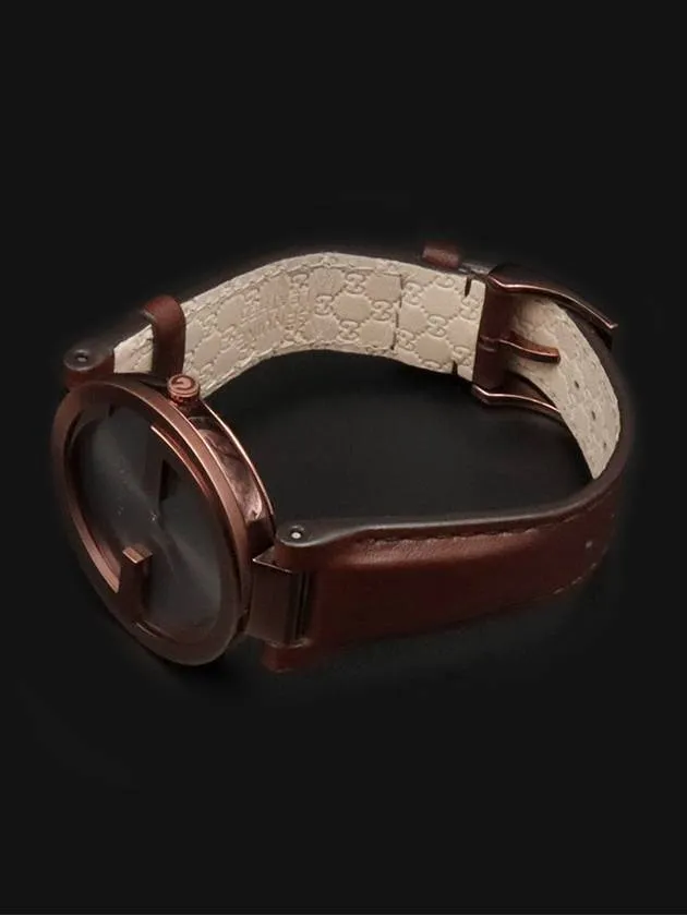 37MM Steel Quartz Interlocking G Unisex Leather Band Watch YA133309