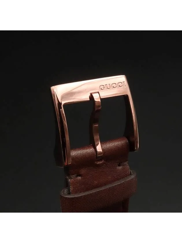 37MM Steel Quartz Interlocking G Unisex Leather Band Watch YA133309