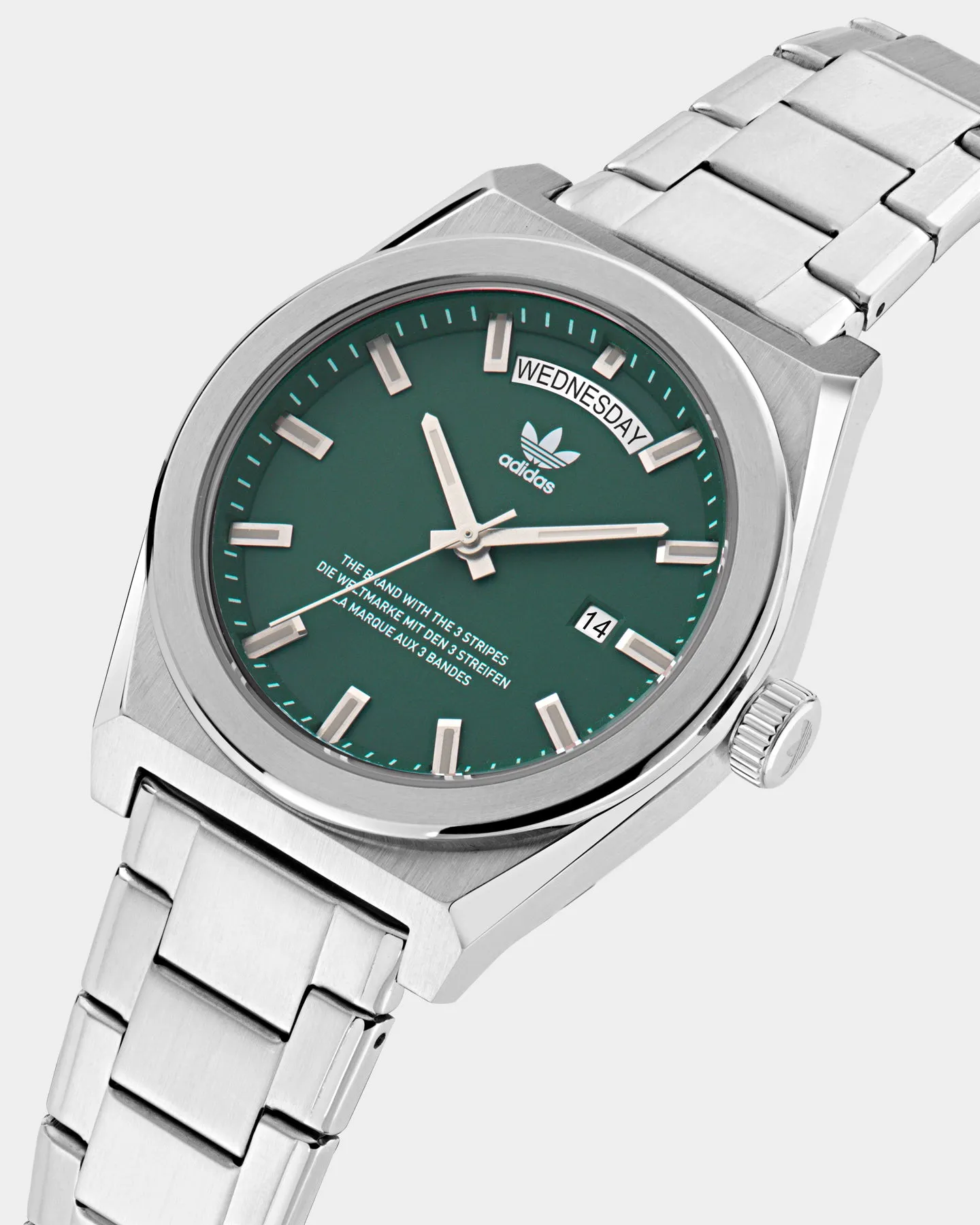 Adidas Code Five Watch Silver/Green