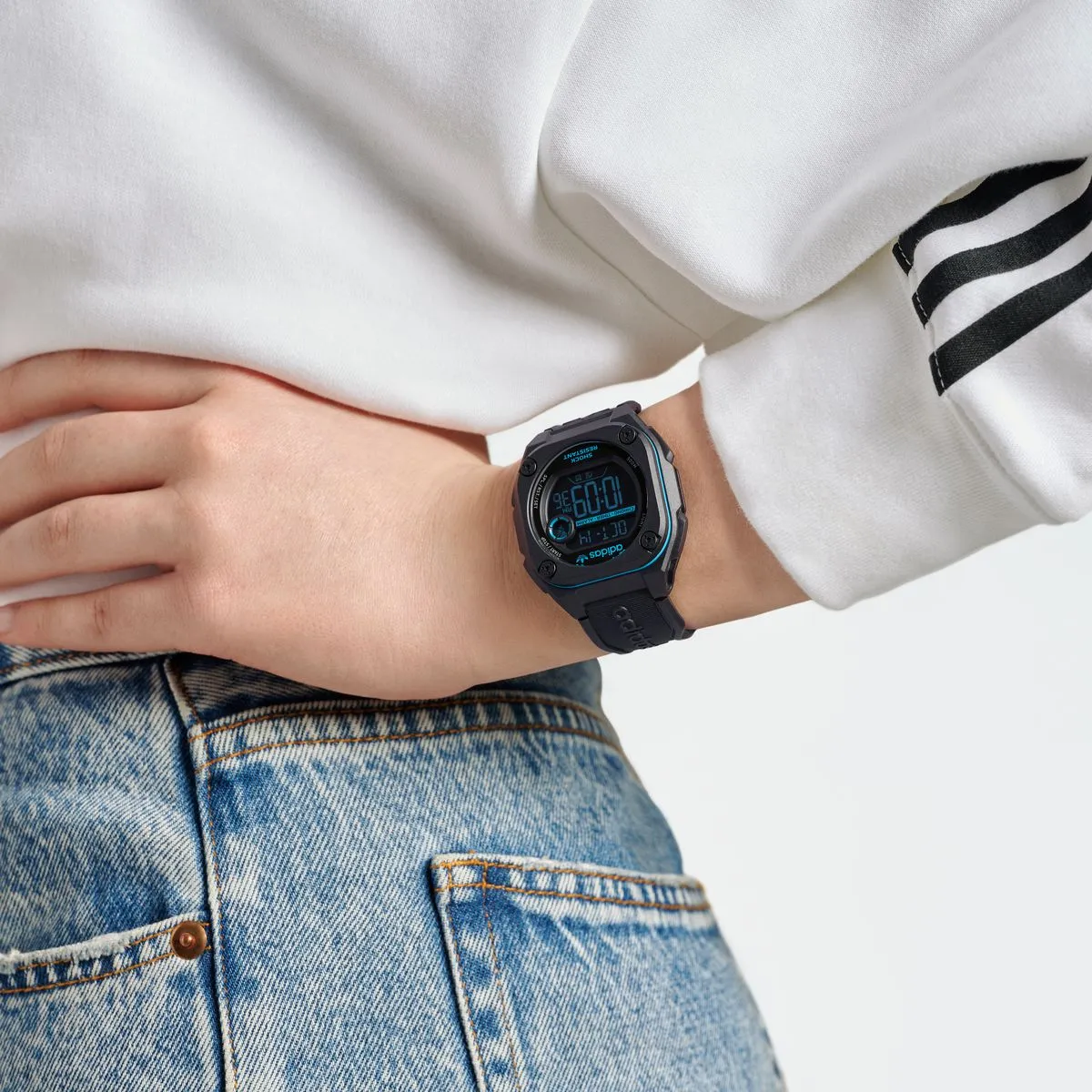 Adidas Originals Digital Neg Display Dial Unisex Digital Watch - AOST23571