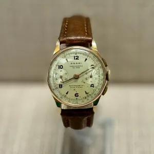 Agari Chronographe Vintage 1930s 18K Yellow Gold Men's Watch - $15K APR w/ COA!!