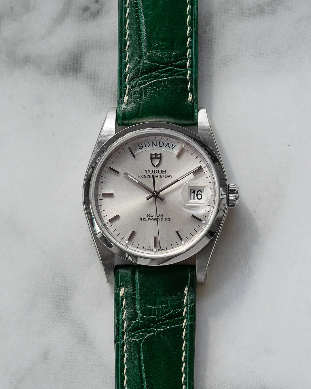 Alligator Leather Strap (Royal Green, Semi-matte)