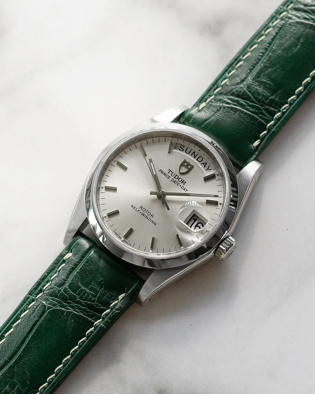 Alligator Leather Strap (Royal Green, Semi-matte)