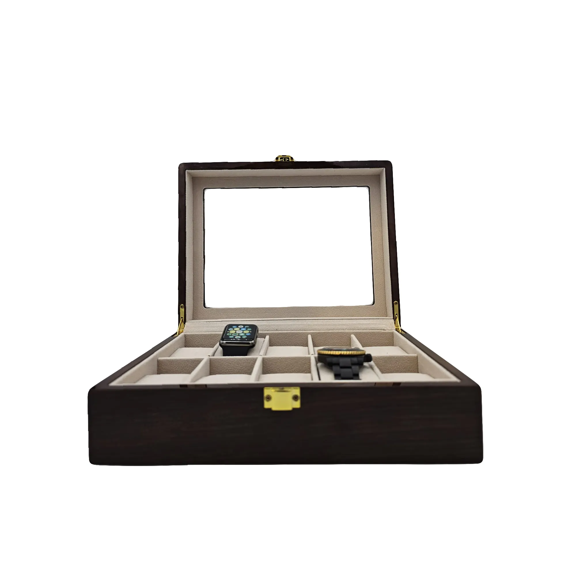 Antique Wood Watch Organizer (10 Slots)