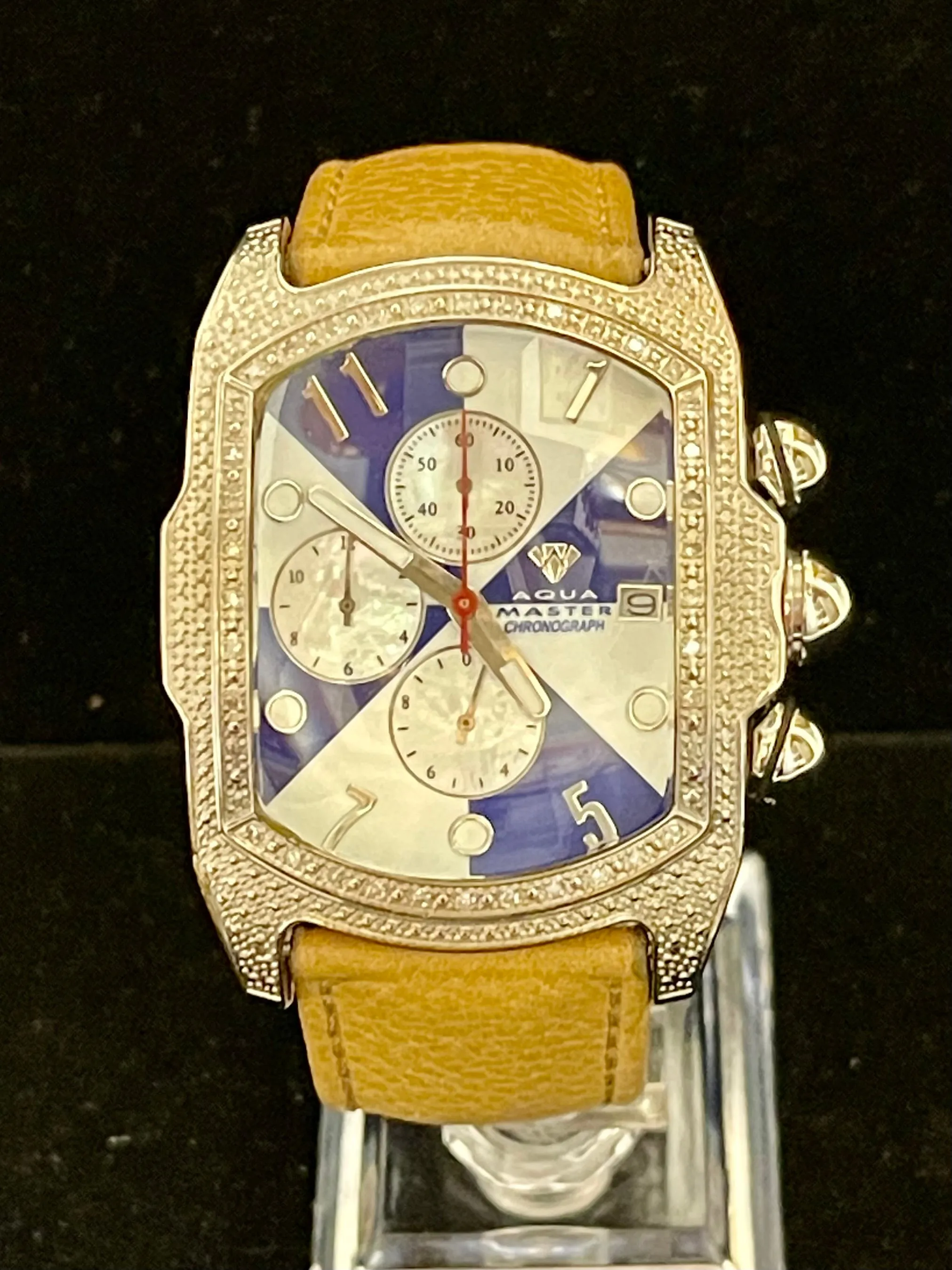AQUA MASTER Chronograph w/ Diamonds and Date Feature Men's Watch - $7K APR w/COA