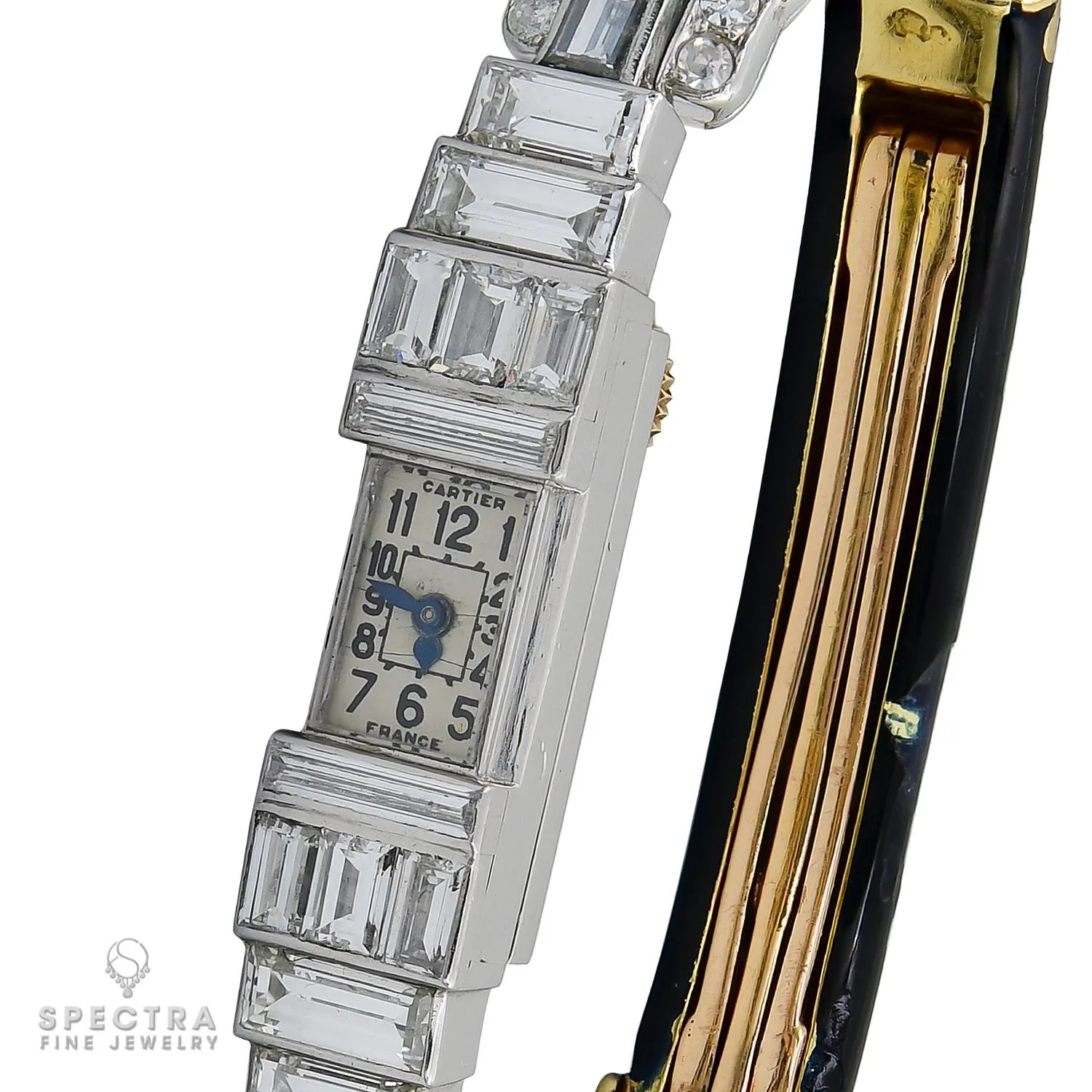 Art Deco Diamond Wristwatch by Cartier