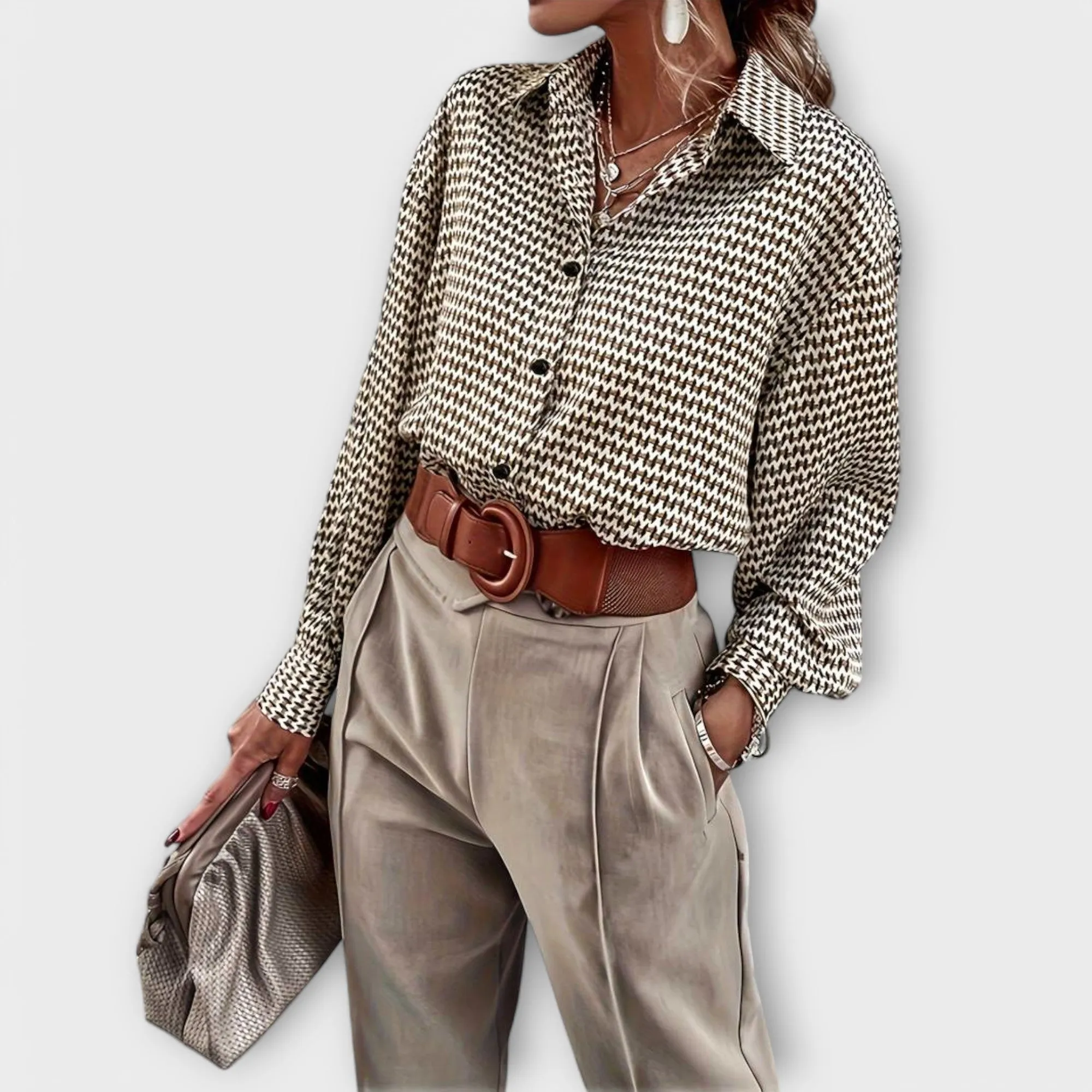 Ashley Vintage Long-Sleeve Blouse