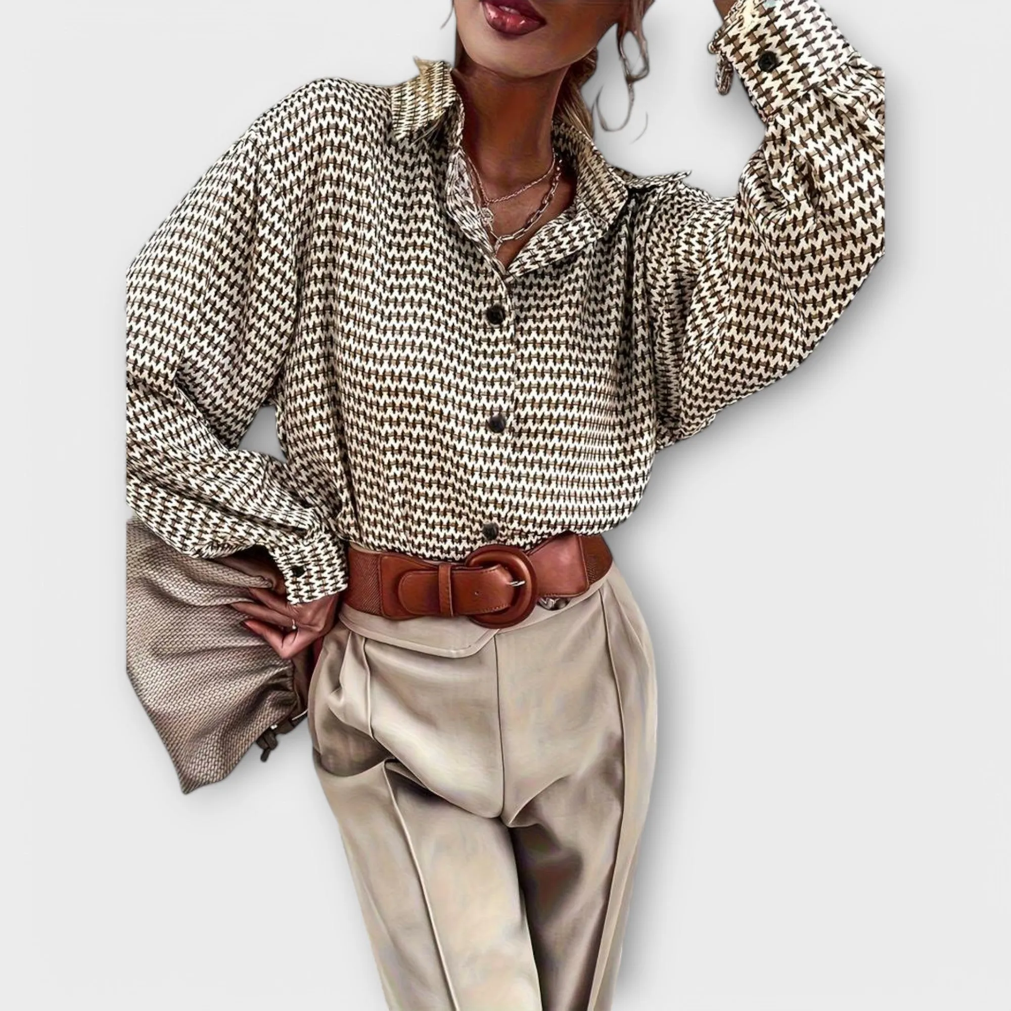 Ashley Vintage Long-Sleeve Blouse