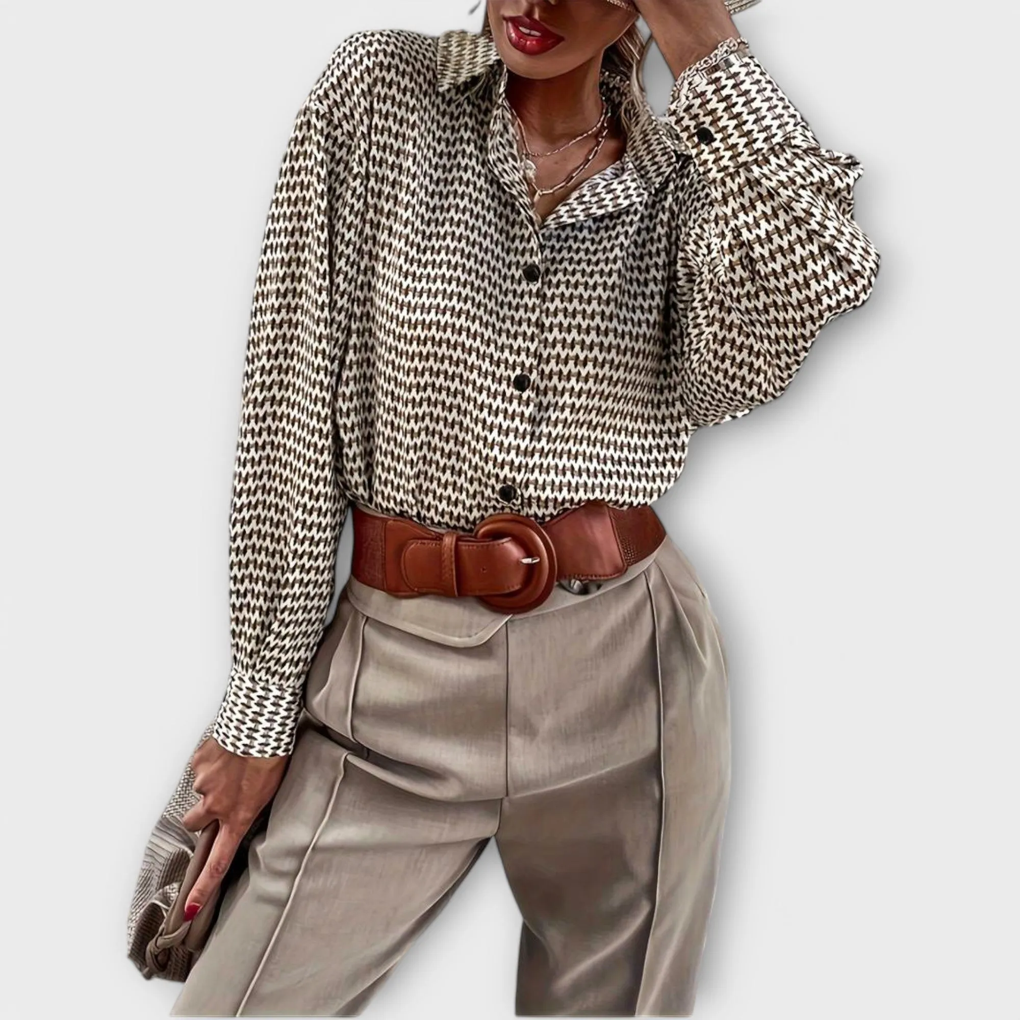 Ashley Vintage Long-Sleeve Blouse