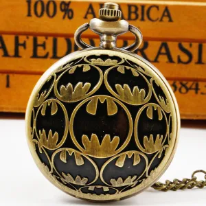 Batman Logo Quartz Pocket Watch