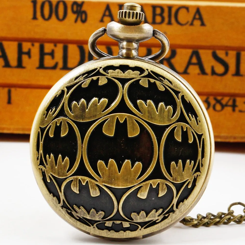 Batman Logo Quartz Pocket Watch