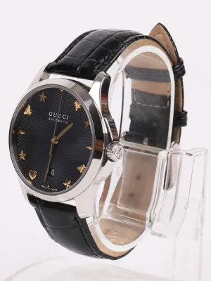 Bee Black Edition Automatic Leather Men s Watch 126 4