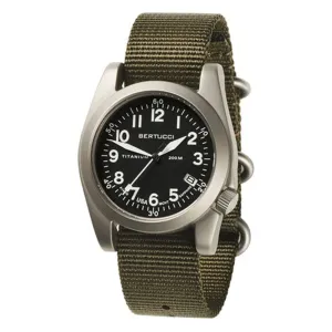 Bertucci A-11T Americana Mens Defender Olive Nylon Band Black Quartz Dial Watch - 13331