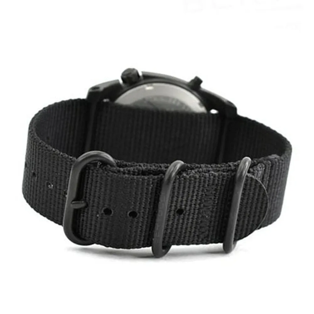 Bertucci A-2SEL Mens Black Nylon Band Gray Japan Quartz Dial Watch - 22028