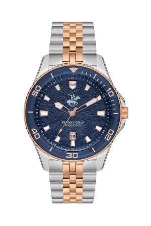 BEVERLY HILLS POLO CLUB Men’s Silver Analog Metal Watch – BP3559X.590