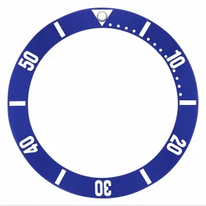BEZEL INSERT FOR LADY OMEGA 2583.80, 2224.80 AUTOMATIC WATCH BLUE SILVER