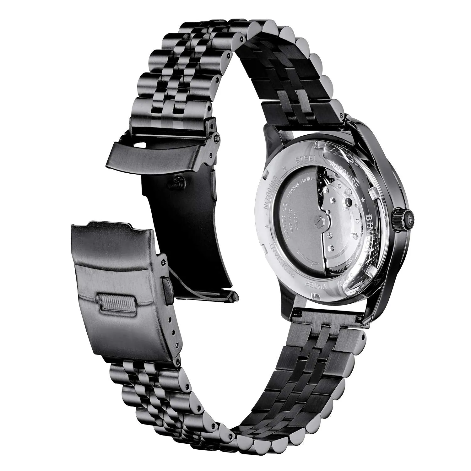 BINLUN Stainless Steel Watch Bands Replacement Metal Watch Straps Bracelet with Durable Butterfly Clasp 18mm 20mm 22mm 24mm 26mm in Black, Silver, Gold, Rose Gold, Gold-Silver for Men and Women