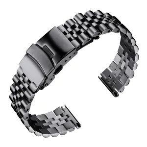 BINLUN Stainless Steel Watch Bands Replacement Metal Watch Straps Bracelet with Durable Butterfly Clasp 18mm 20mm 22mm 24mm 26mm in Black, Silver, Gold, Rose Gold, Gold-Silver for Men and Women