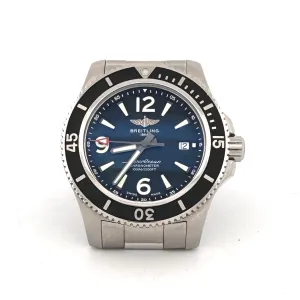 Breitling SuperOcean 44mm Chronometer Stainless Steel Watch with Box & Papers