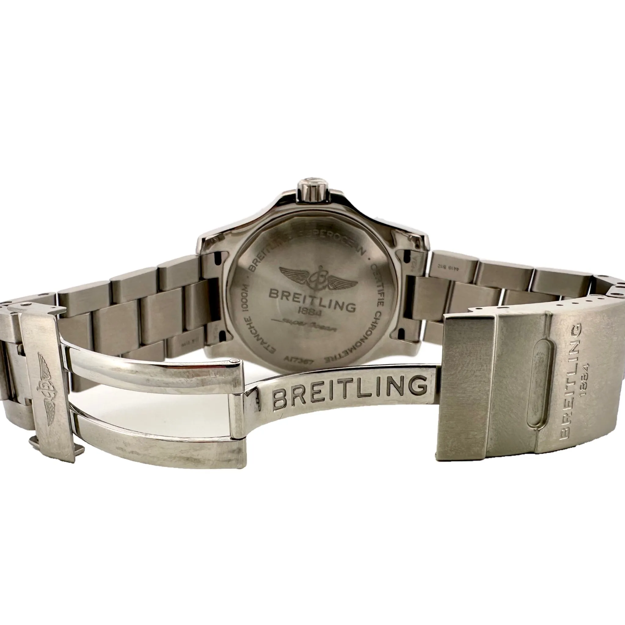 Breitling SuperOcean 44mm Chronometer Stainless Steel Watch with Box & Papers