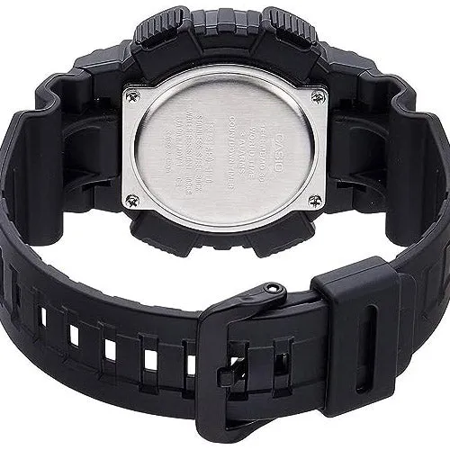 CASIO Analog-Digital Quartz Men Black and Gold Watch AEQ-110BW-9AVDF