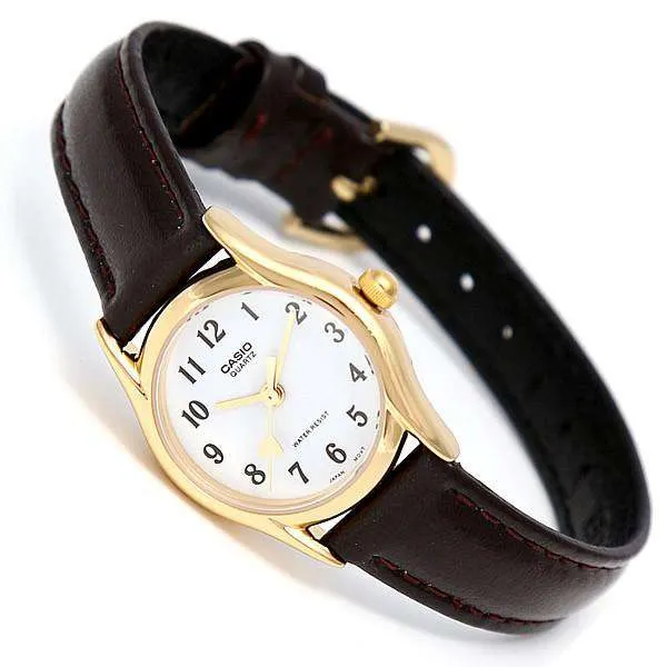 CASIO Black Leather Watch #LTP-1094Q-7B5RDF