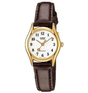CASIO Black Leather Watch #LTP-1094Q-7B5RDF