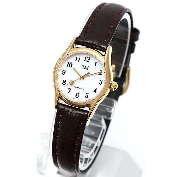 CASIO Black Leather Watch #LTP-1094Q-7B5RDF